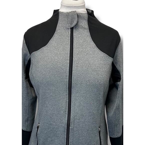 VOGO Athletico Women’s Full Zip Athletic Jacket, Gray/Black, size XL - Picture 2 of 9